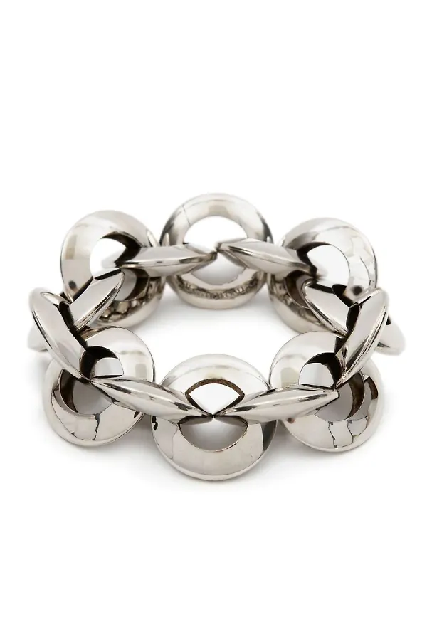 Alexander McQueen kedjearmband med öljetter - Silverfärgad