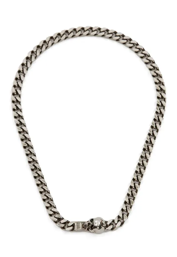Alexander McQueen kedjehalsband med dödskalle - Silverfärgad