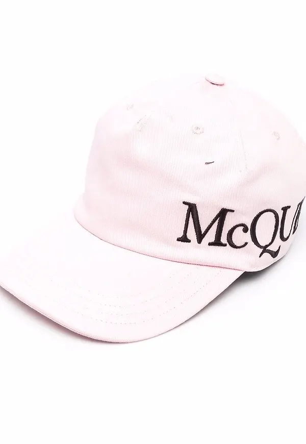 Alexander McQueen keps med broderad logotyp - Rosa