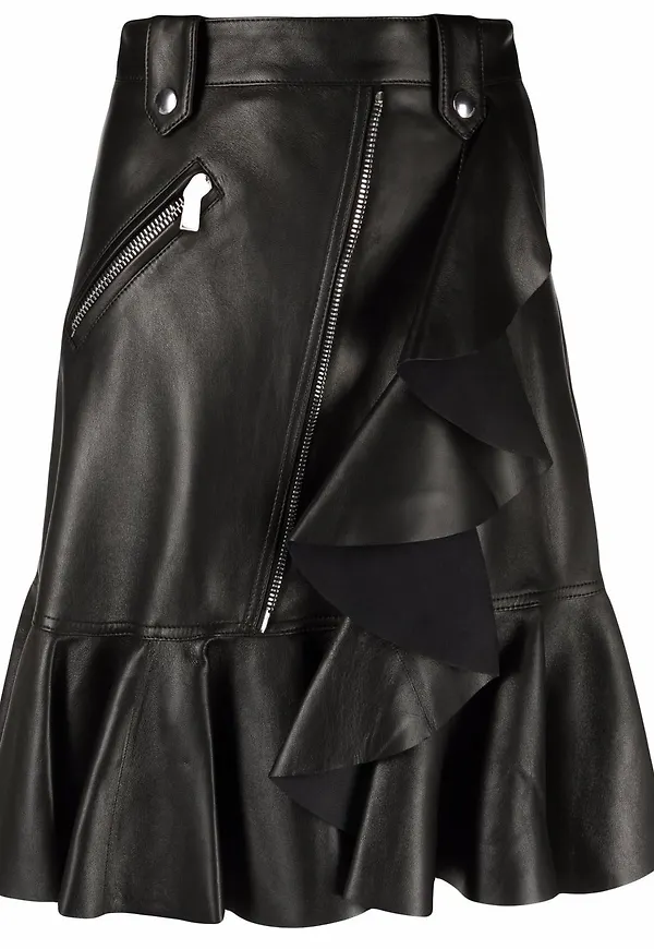 Alexander McQueen kjol med peplumfåll - Svart