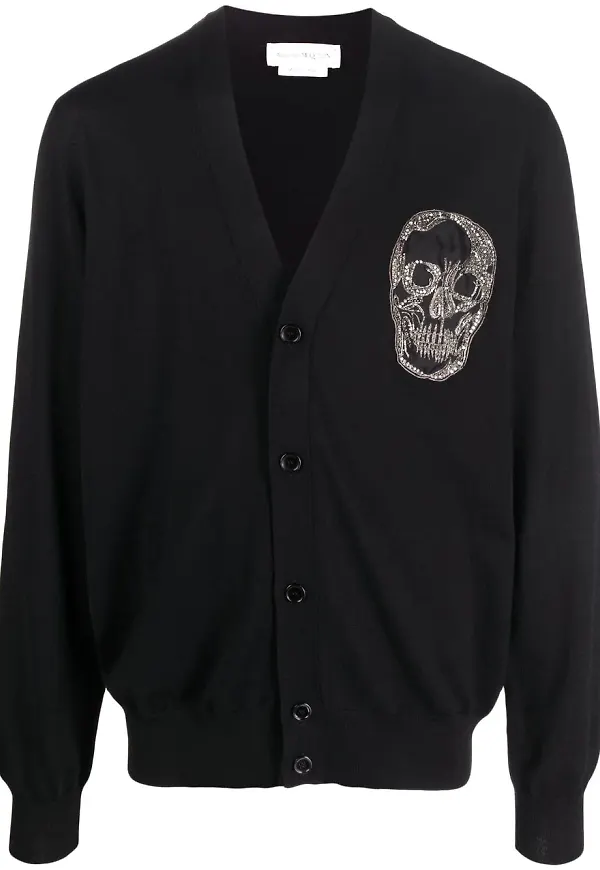 Alexander McQueen kofta med dödskalle - Svart