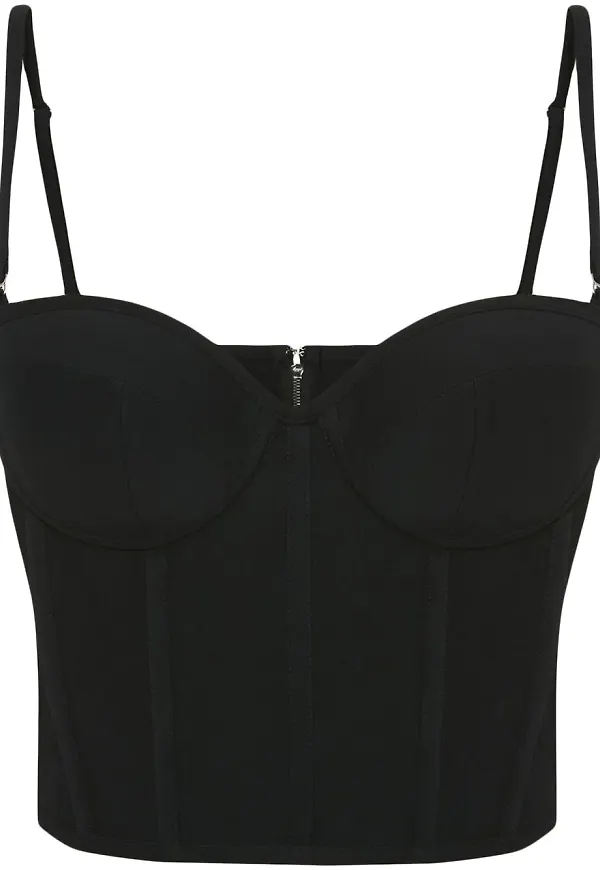 Alexander McQueen korsettopp - Svart