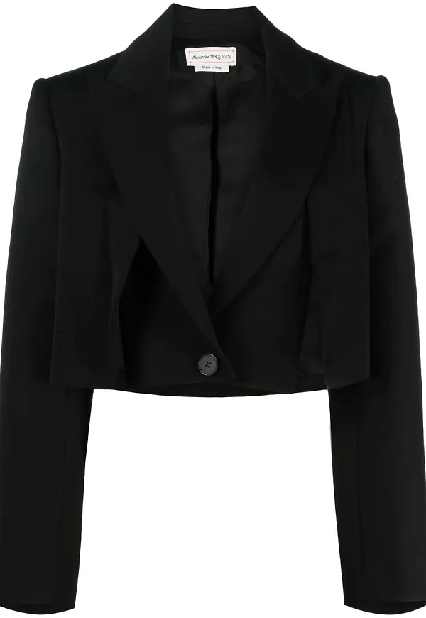 Alexander McQueen kort blazer - Svart