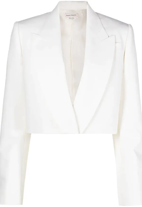 Alexander McQueen kort blazer - Vit