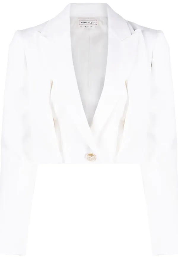 Alexander McQueen kort blazer - Vit