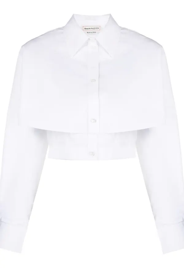 Alexander McQueen kort skjorta - Vit
