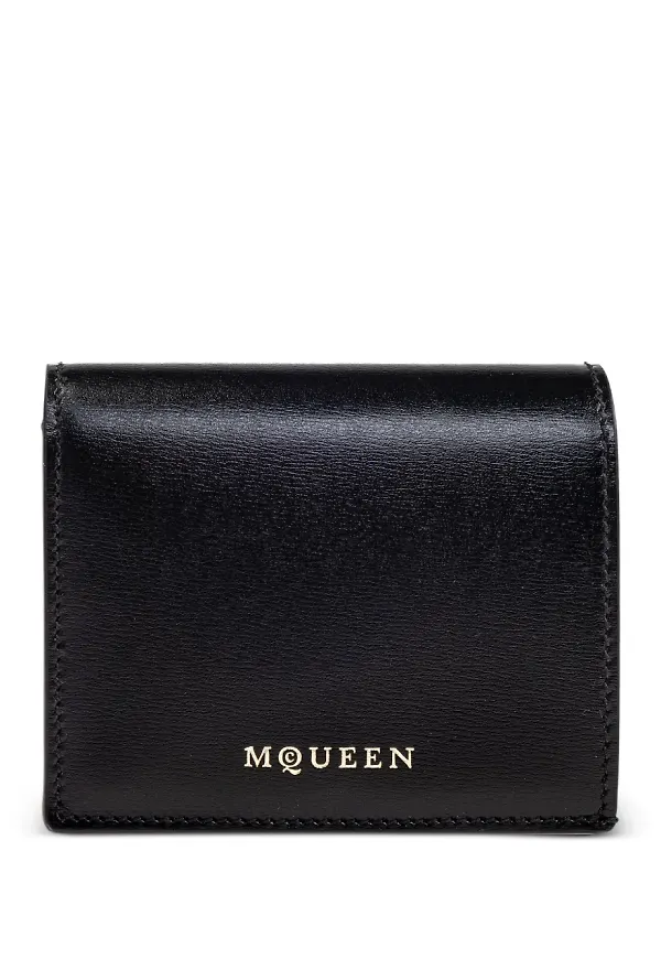Alexander McQueen läderplånbok - Svart