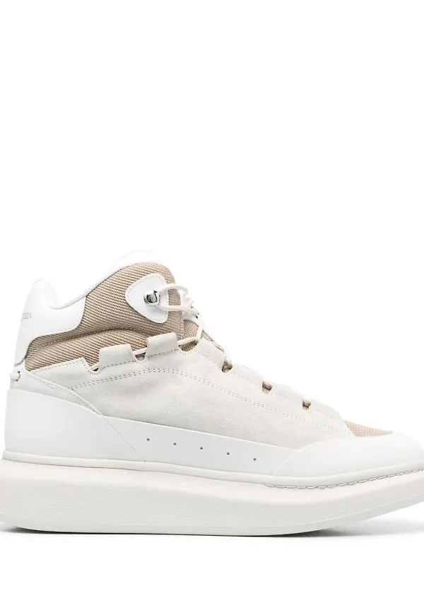 Alexander McQueen Larry höga sneakers - Grå