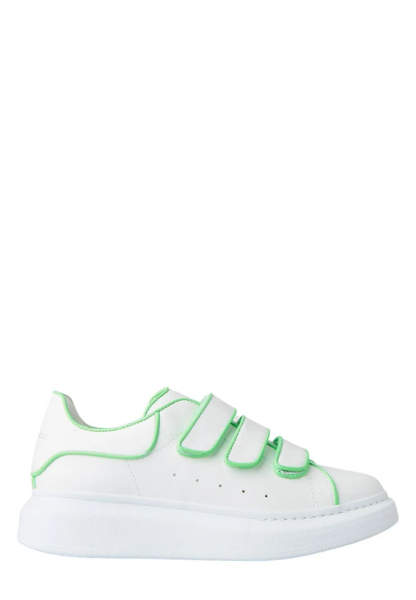 Alexander McQueen Larry överdimensionerade kardborrsneakers Vit, Dam