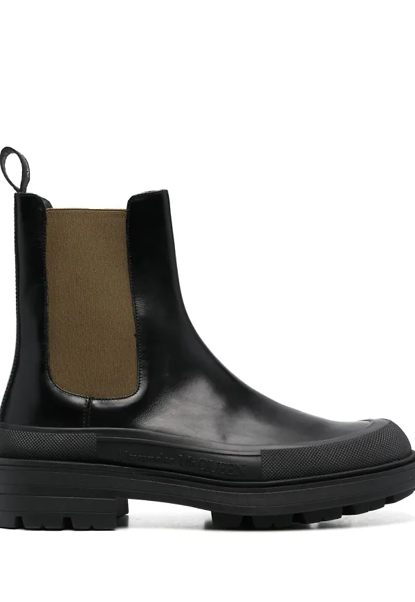 Alexander McQueen leather Chelsea boots - Svart