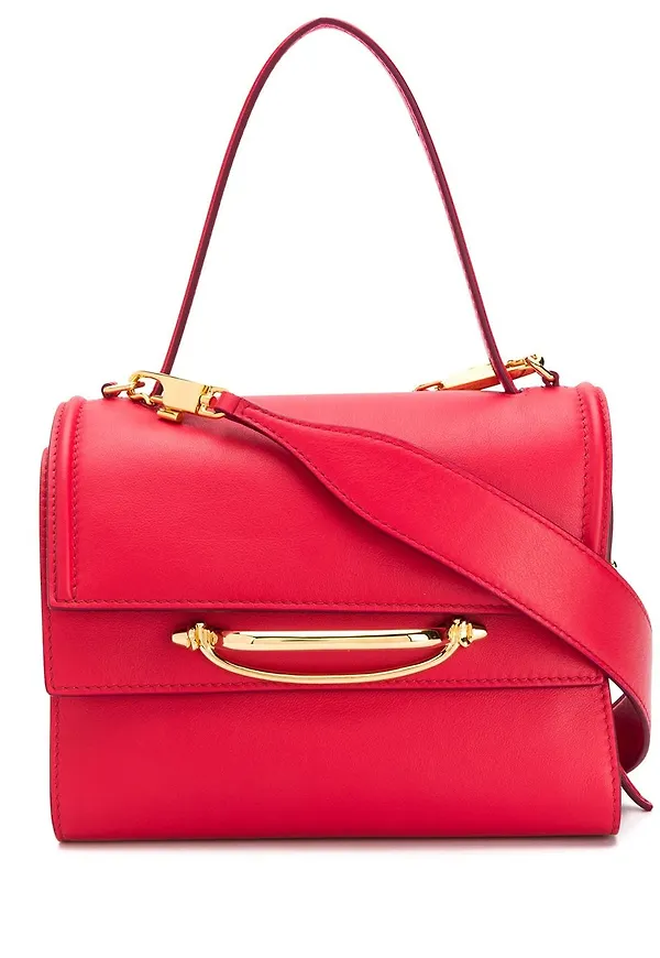 Alexander McQueen liten dubbel handväska - Röd