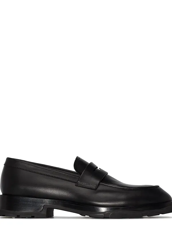 Alexander McQueen loafers med gummisula - Svart