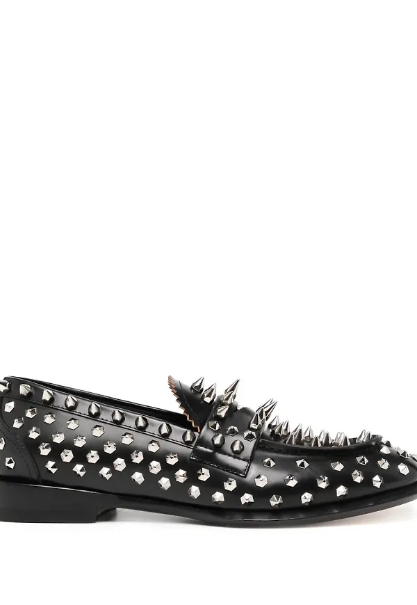 Alexander McQueen loafers med nitar - Svart