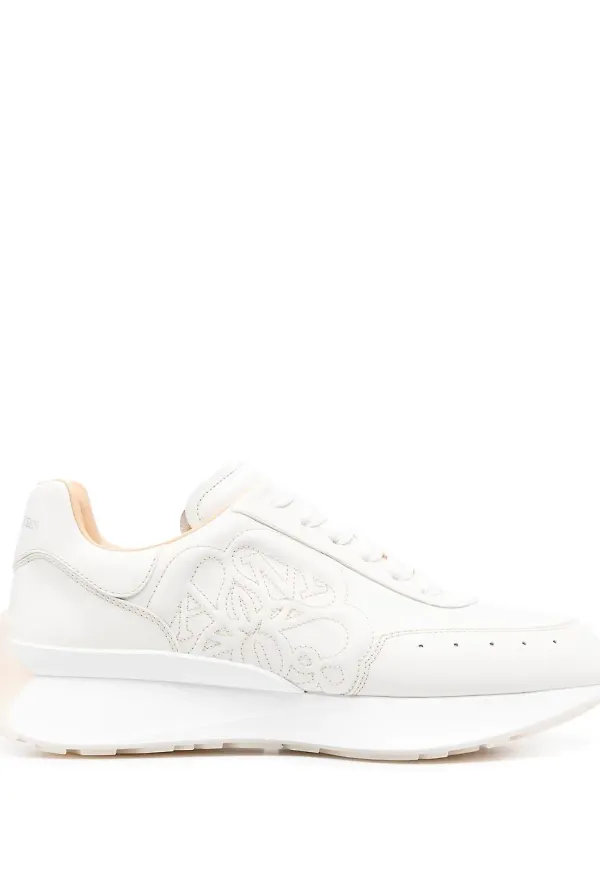 Alexander McQueen lädersneakers - Vit