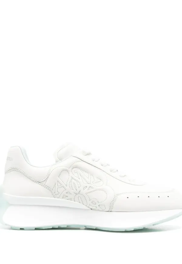 Alexander McQueen lädersneakers - Vit