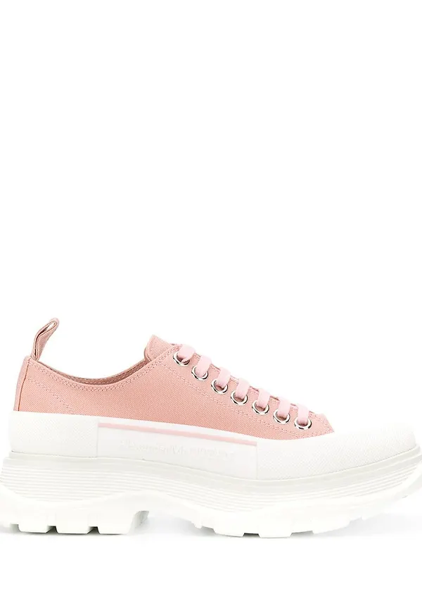 Alexander McQueen låga platåsneakers - Rosa