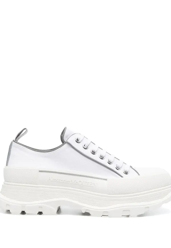 Alexander McQueen låga sneakers - Vit