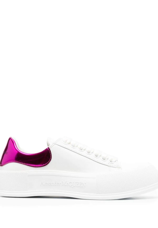 Alexander McQueen låga sneakers i oversize-modell - Vit