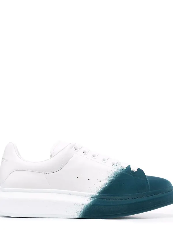 Alexander McQueen låga tvåfärgade sneakers - Vit