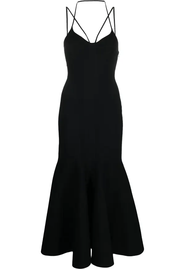 Alexander McQueen lång bustier-klänning - Svart