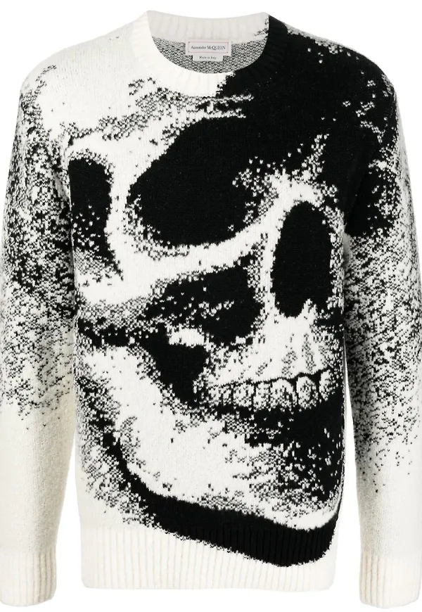 Alexander McQueen långärmad tröja - Vit