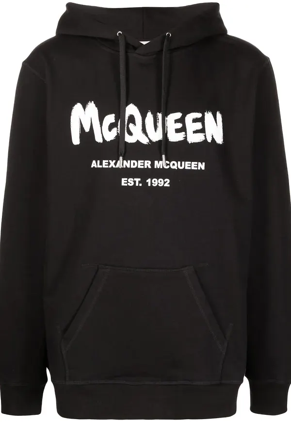 Alexander McQueen McQueen Graffiti hoodie - Svart