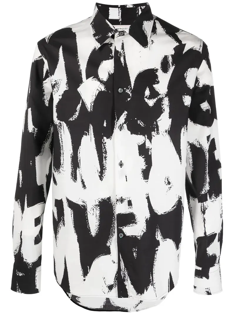 Alexander McQueen McQueen Graffiti skjorta - Vit