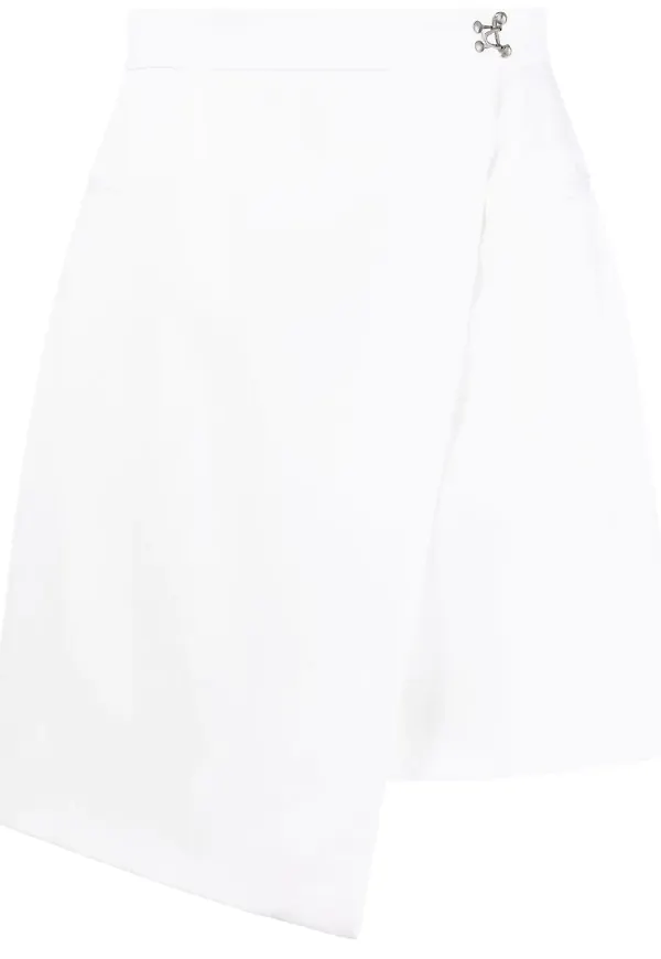 Alexander McQueen minikjol med omlotteffekt - Vit