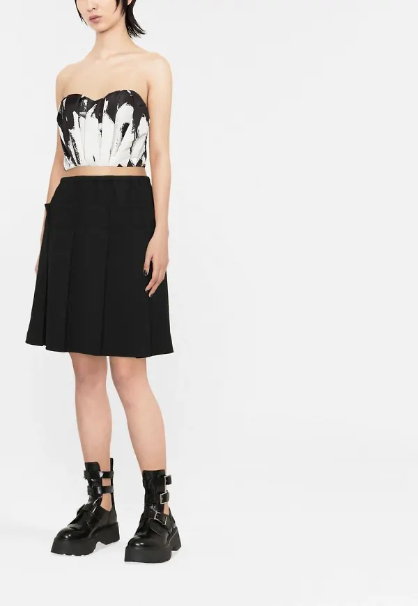 Alexander McQueen mönstrad bustier - Vit