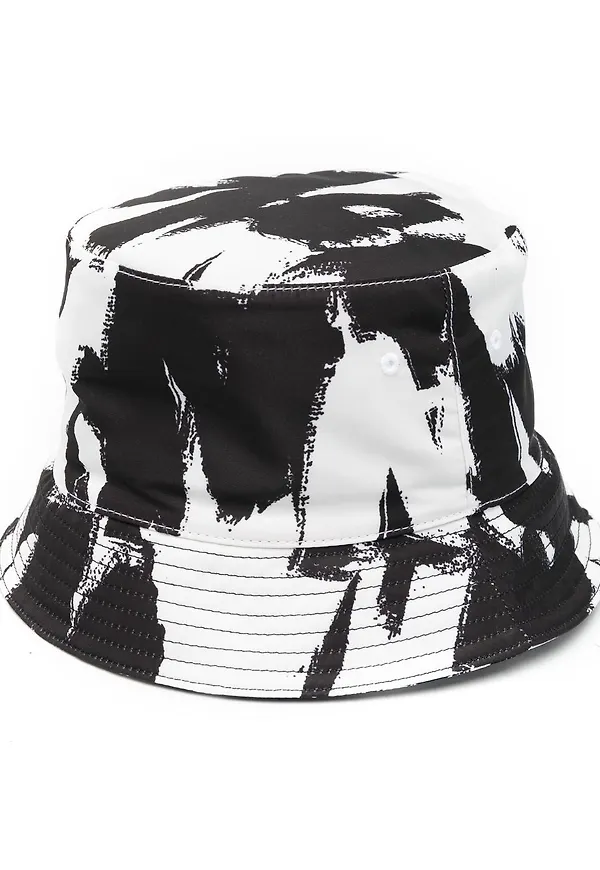 Alexander McQueen mönstrad fiskehatt - Svart