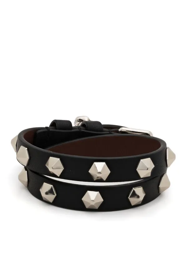 Alexander McQueen omlottarmband med nitar - Svart