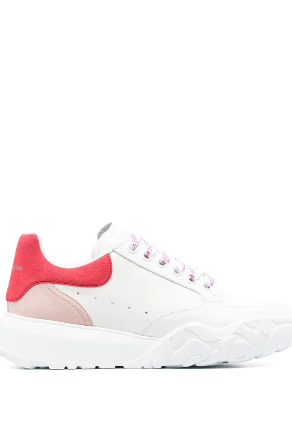 Alexander McQueen Oversized Court låga sneakers - Vit