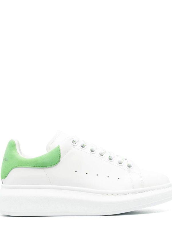 Alexander McQueen Oversized lädersneakers - Vit