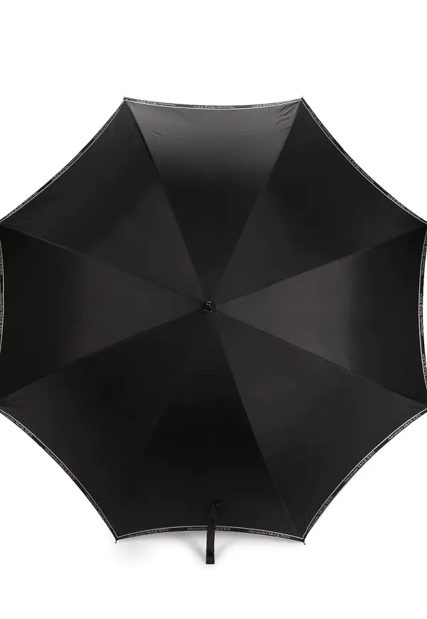 Alexander McQueen paraply med dödskalle - Svart