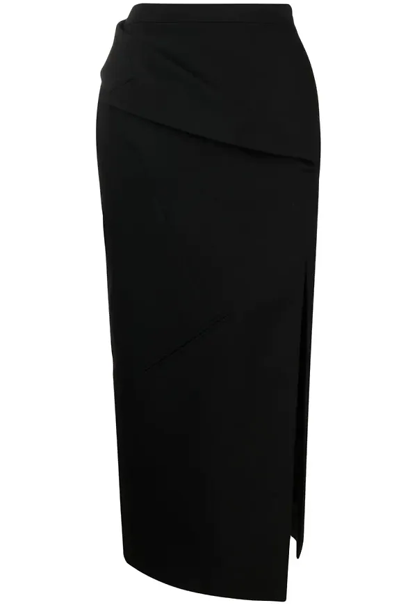 Alexander McQueen pennkjol i midimodell - Svart