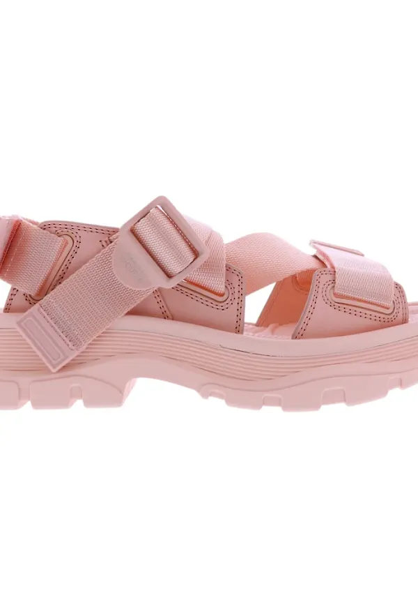 Alexander McQueen Platta Sandalerer Rosa, Dam