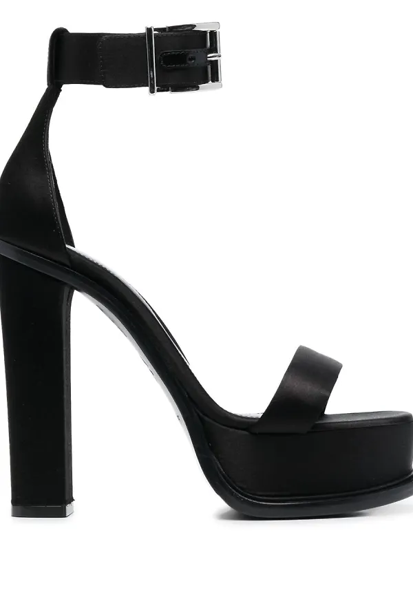 Alexander McQueen platåsandaler 140 mm - Svart