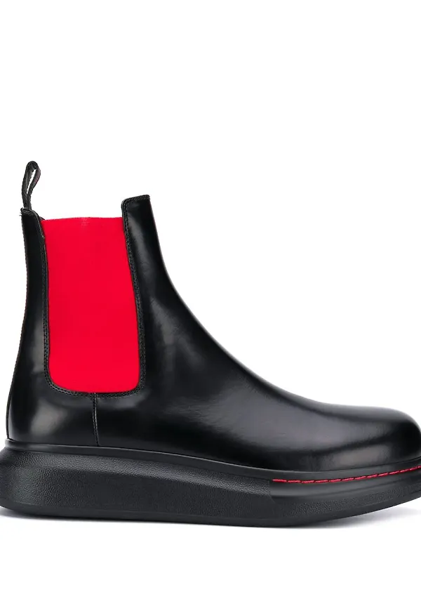 Alexander McQueen platåstövletter - Svart