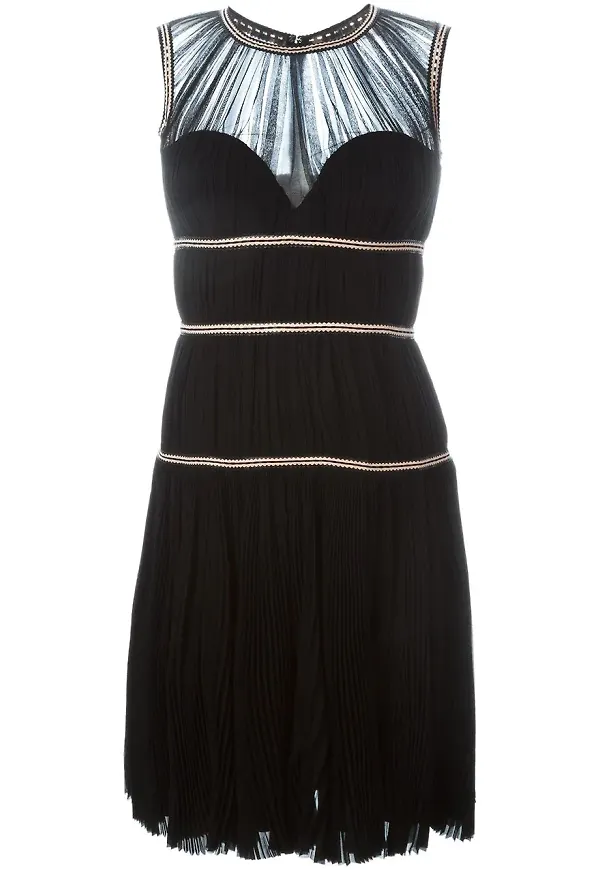 Alexander McQueen pleated dress - Svart
