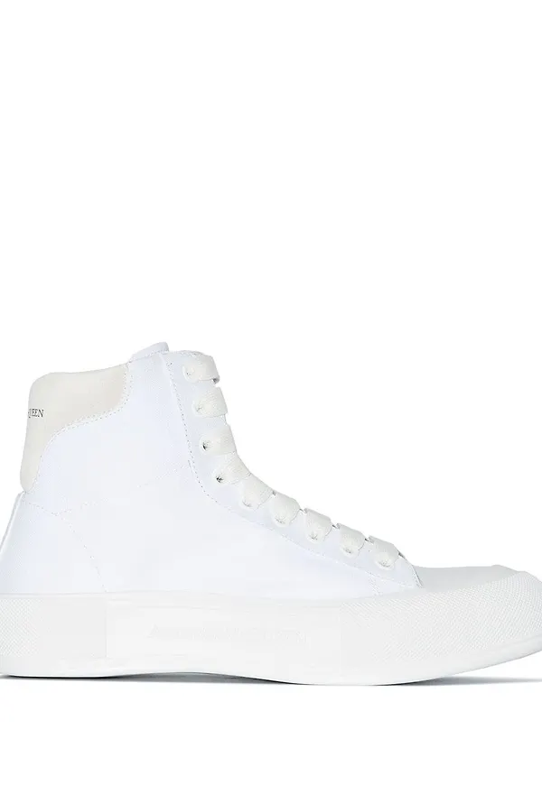 Alexander McQueen Plimsoll höga sneakers - Vit