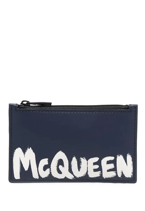 Alexander McQueen plånbok med dragkedja - Blå