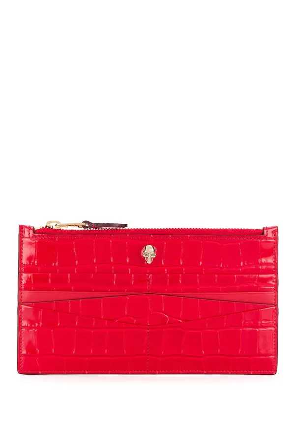 Alexander McQueen plånbok med dragkedja - Röd