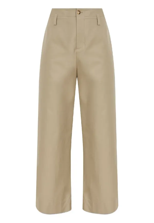 Alexander McQueen poplinbyxor - Neutral