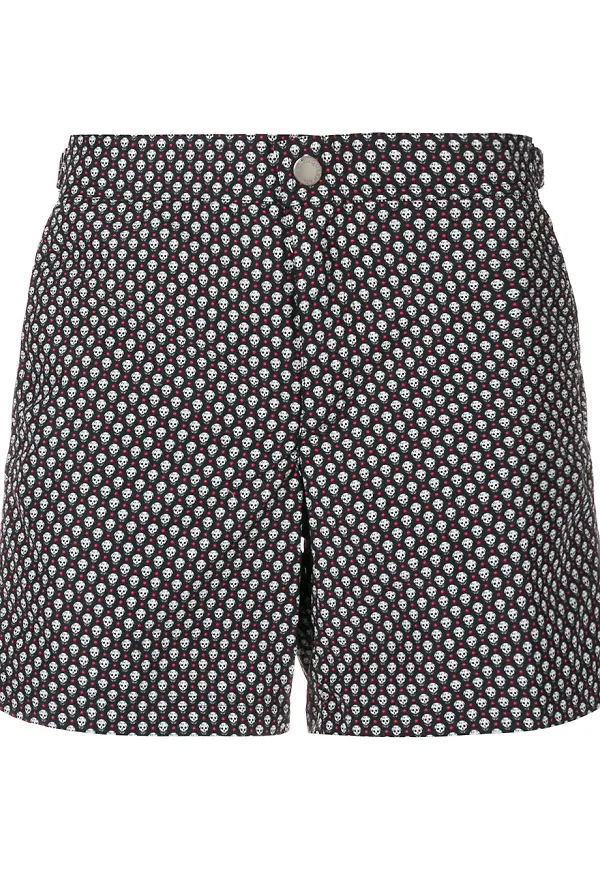 Alexander McQueen prickiga badshorts - Svart