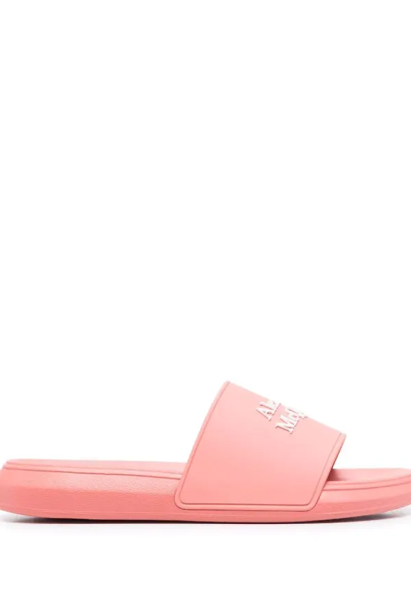 Alexander McQueen präglade tofflor - Rosa
