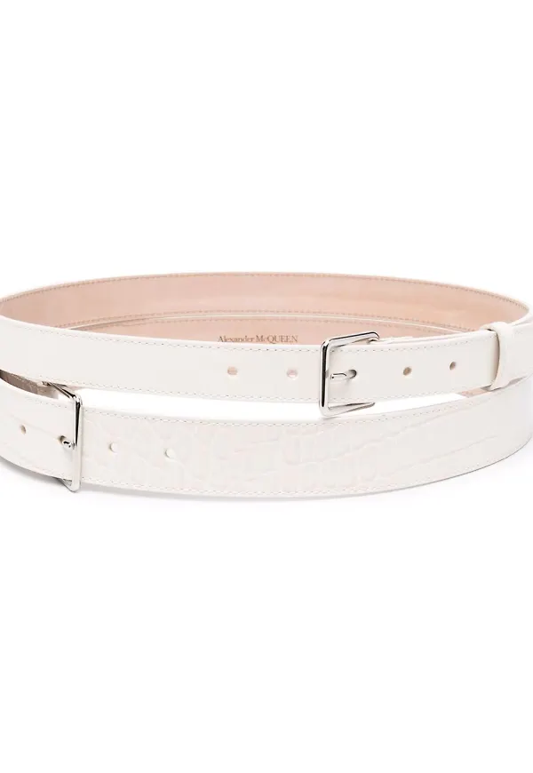 Alexander McQueen präglat bälte - Neutral