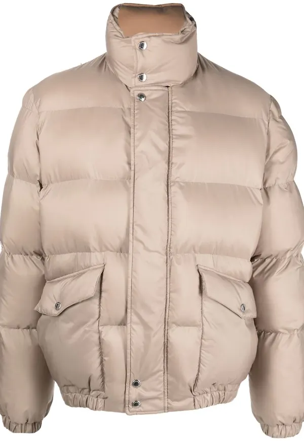 Alexander McQueen puffjacka med tryck - Neutral