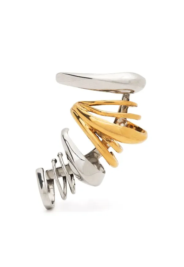 Alexander McQueen Punk ear cuff - Silverfärgad