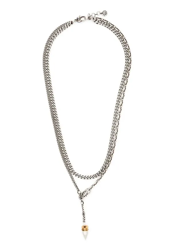 Alexander McQueen Punk kedjehalsband - Silverfärgad