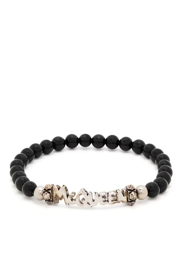 Alexander McQueen pärlat armband - Svart